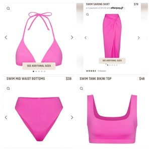 SKIMS 💕NWT4pc. swim set size small color taffy.